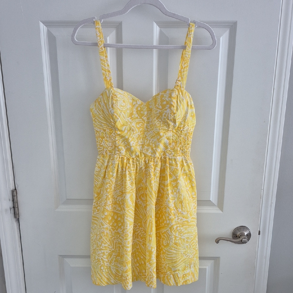 Lilly Pulitzer Yellow Floral Mini Dress